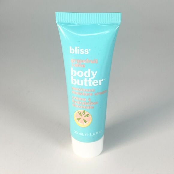 Bliss Body Butter Grapefruit + Aloe Cream Moisturizer Travel 1 fl oz 30 ml New - Picture 1 of 4